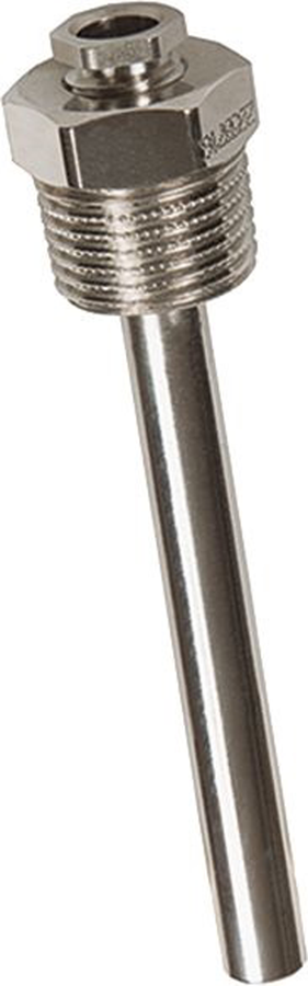 Tauchhülse Messing - 50mm M12x1,5 G 1/2"x50 mm, Nippel: SW 22