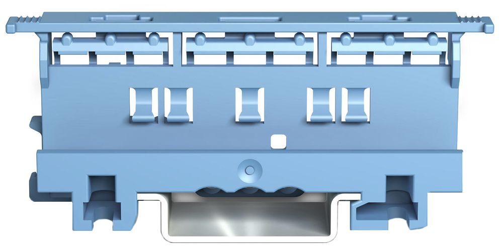 Adaptateur de fixation WAGO COMPACT 221, 4mm², sur TH-35, 17.5mm, bleu