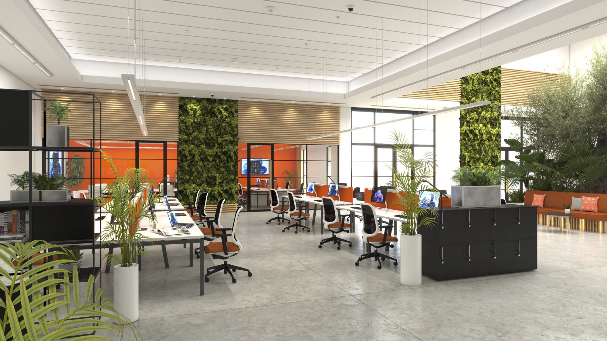 Lum.susp.LED LEDVANCE LINEAR INDIVILED 54W 6500lm 930 DALI dir./indir.1.2m bc