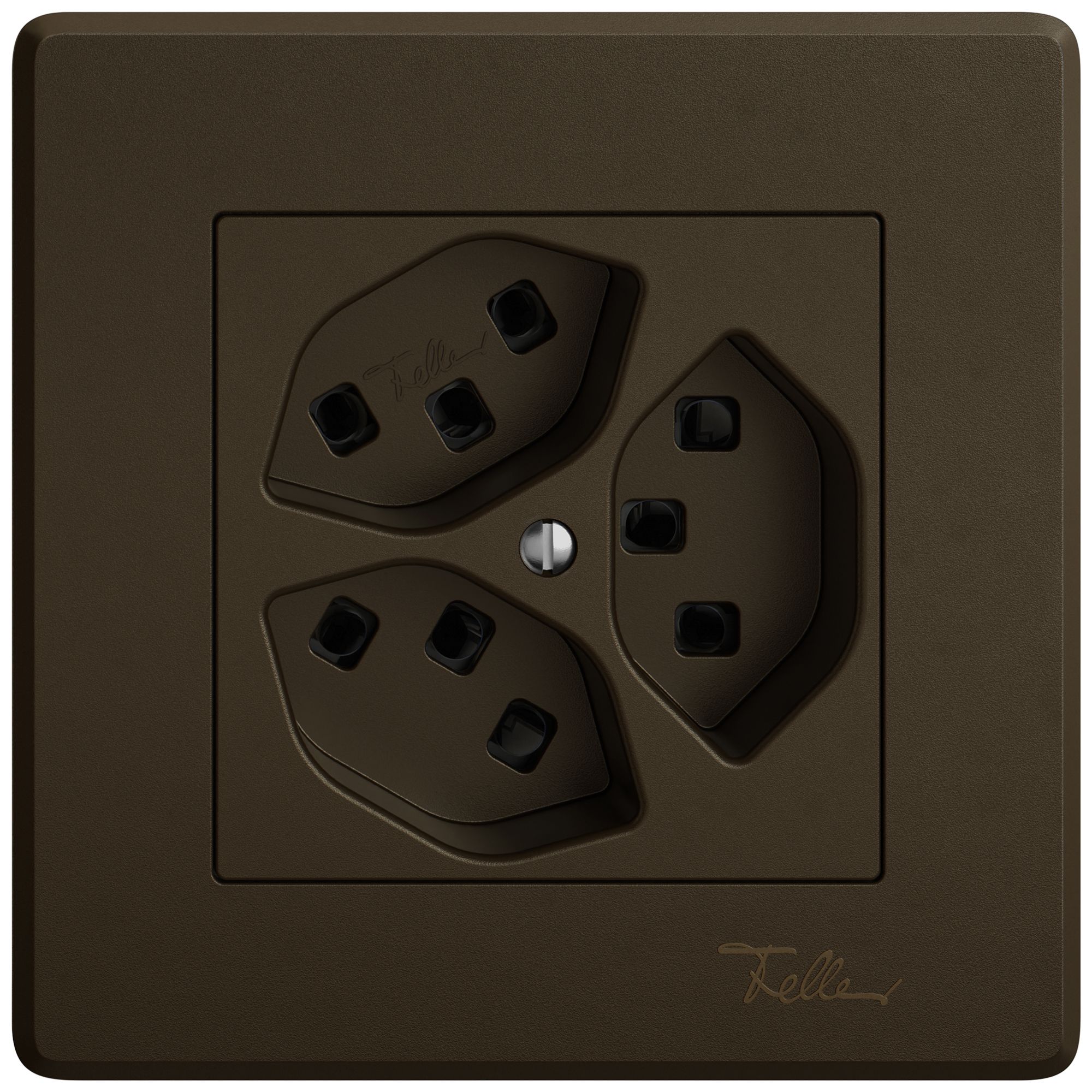 UP-Steckdose EDIZIO.liv SNAPFIX® 3×T23 br