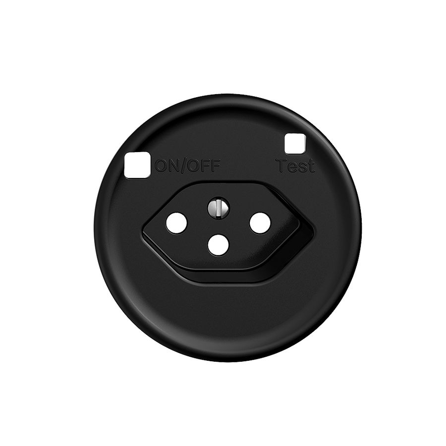 Frontset STANDARDdue zu FI-Steckdose T13, schwarz