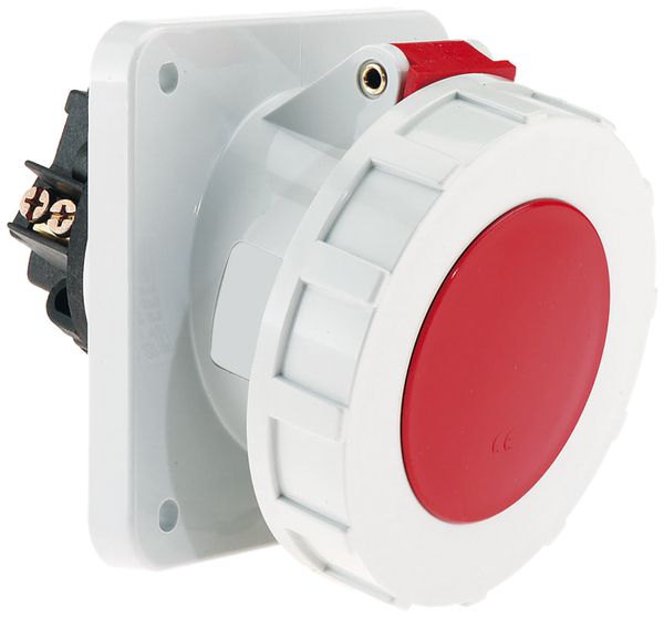 Prise INC CEE Bals 5P 63A 500V 6h rouge IP67 nick.QC obliq.