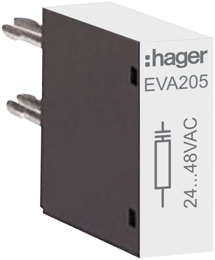Modulo RC Hager 24VAC per fusibili EV018…EV038, EVN032…EVN045, EVL014…EVL027