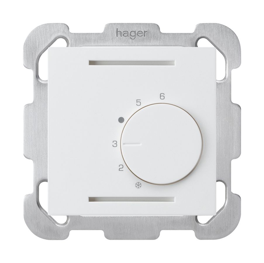 Thermostate d'ambiance ENC kallysto blanc sans interrupteur plaque fixation