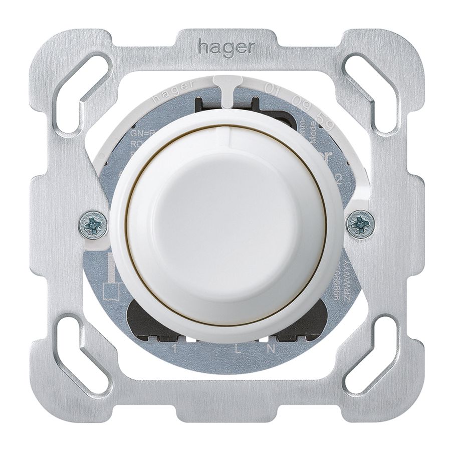 UP-Drehdimmer Universal Hager basico BM 20…400W/VA weiss