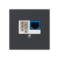 Boîte ENC DSL kallysto 1×RJ45/1×T+T noir