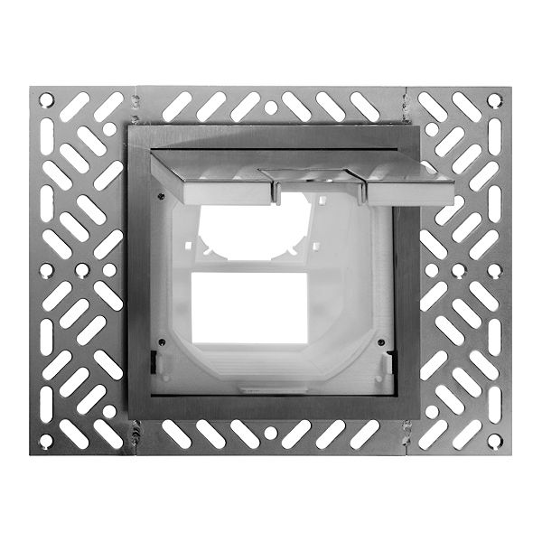 Scatola pavim.p.FM+FLF 154×154 appo. cop. a cern. cromato luc