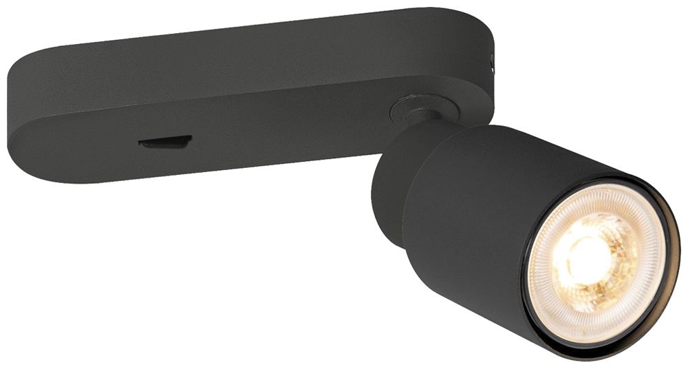 Spot SLV PURI 2.0 Tube CW GU10 1×6W REG Ø55×150×87mm nero