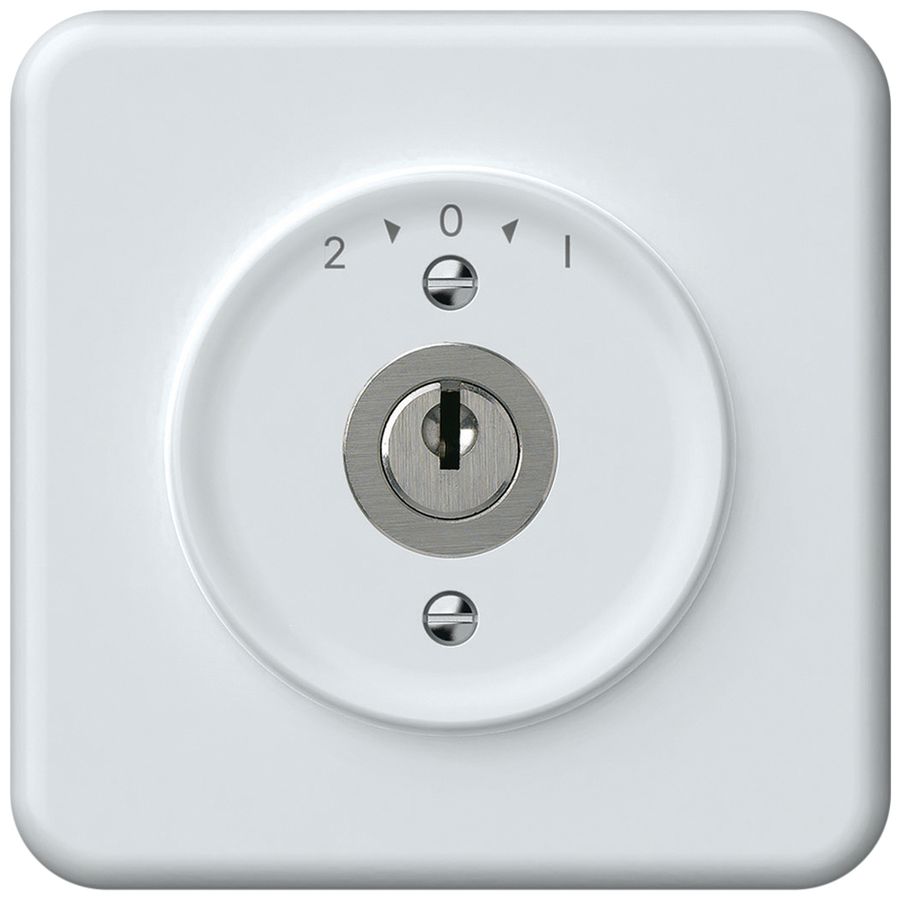 Poussoir pivotant ENC origin avec cylindre 1P 2>0<1 10A 230V 92×92mm blanc
