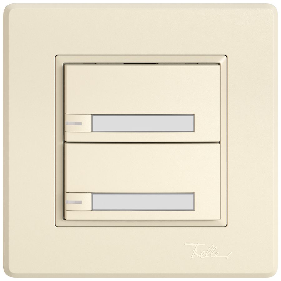 UP-Universaltaster EDIZIO.liv UNI SNAPFIX® 12…48V m.LED blau 2× 1-Tbed.Pap.cr