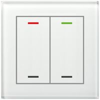 UP-Taster KNX RGBW MDT GTL-200W.02S 2T/4B Glas weiss "neutral"
