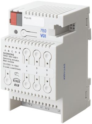 Attuatore-commutatore KNX AMD Siemens 3-volte 10A, modulo princ