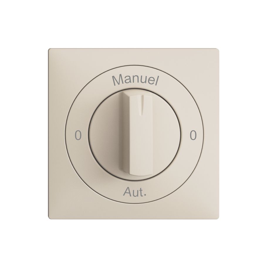 Kit front. 0-Auto-0-Main EDIZIOdue crema, 60×60mm per interr.rot