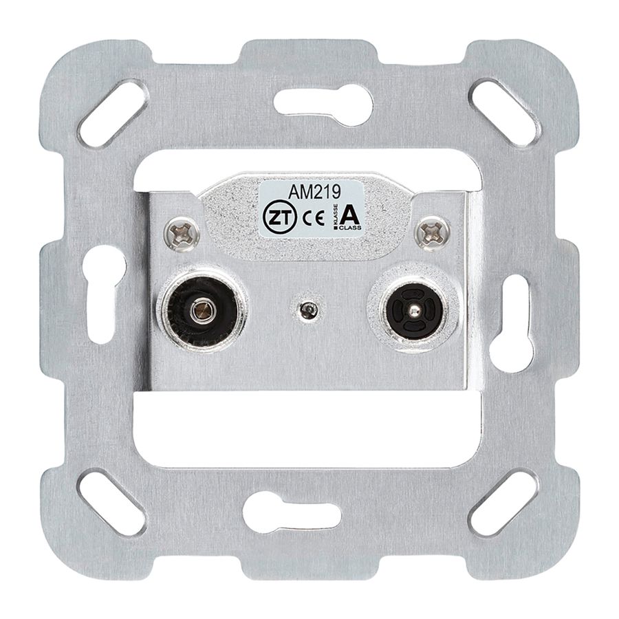 Intérieur pour prise antenne Hager R/TV montage F 19dB 2GHz