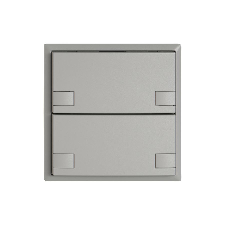 Pulsante universale EDIZIO.liv UNI SNAPFIX® s.LED 2× com.2T grc