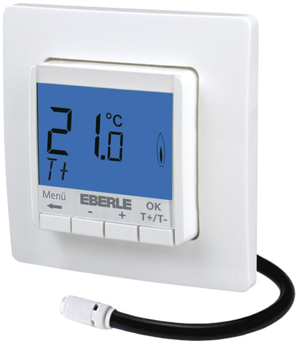 UP-Uhrenthermostat Eberle FITnp 3F, Display blau, 230V 1S 10…40°C, ws