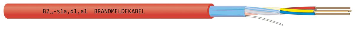 Câble d.détection incendie Dätwyler JE-H(St)H FE180 E30-E90 1×2×0.8mm B2ca ro