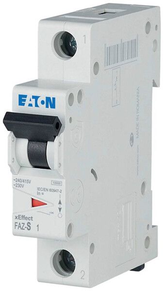 Disjoncteur Eaton FAZ-S2/1 1P 230V S 2A 1UM