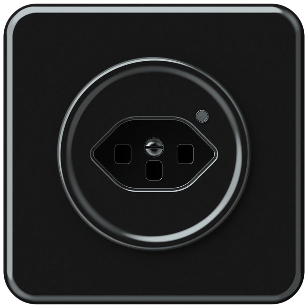 UP-Steckdose origin 1×Typ 23 bel.grün 16A 230V 92×92mm schwarz