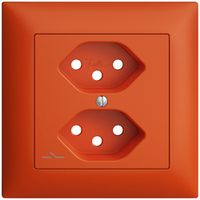 Frontset EDIZIOdue orange 88×88mm 2×T13/1