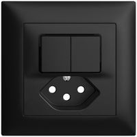 Frontset EDIZIOdue schwarz 88×88mm T13