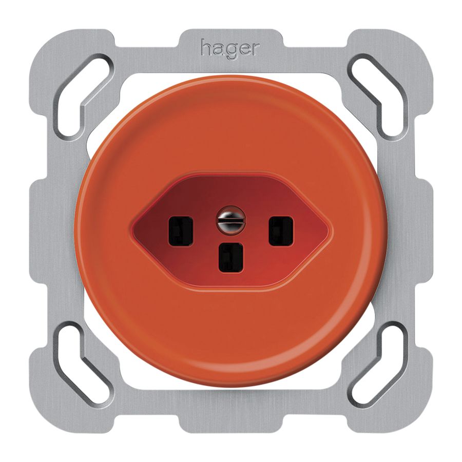 UP-Steckdose origin 1×Typ 23 16A 230V 77×77mm orange