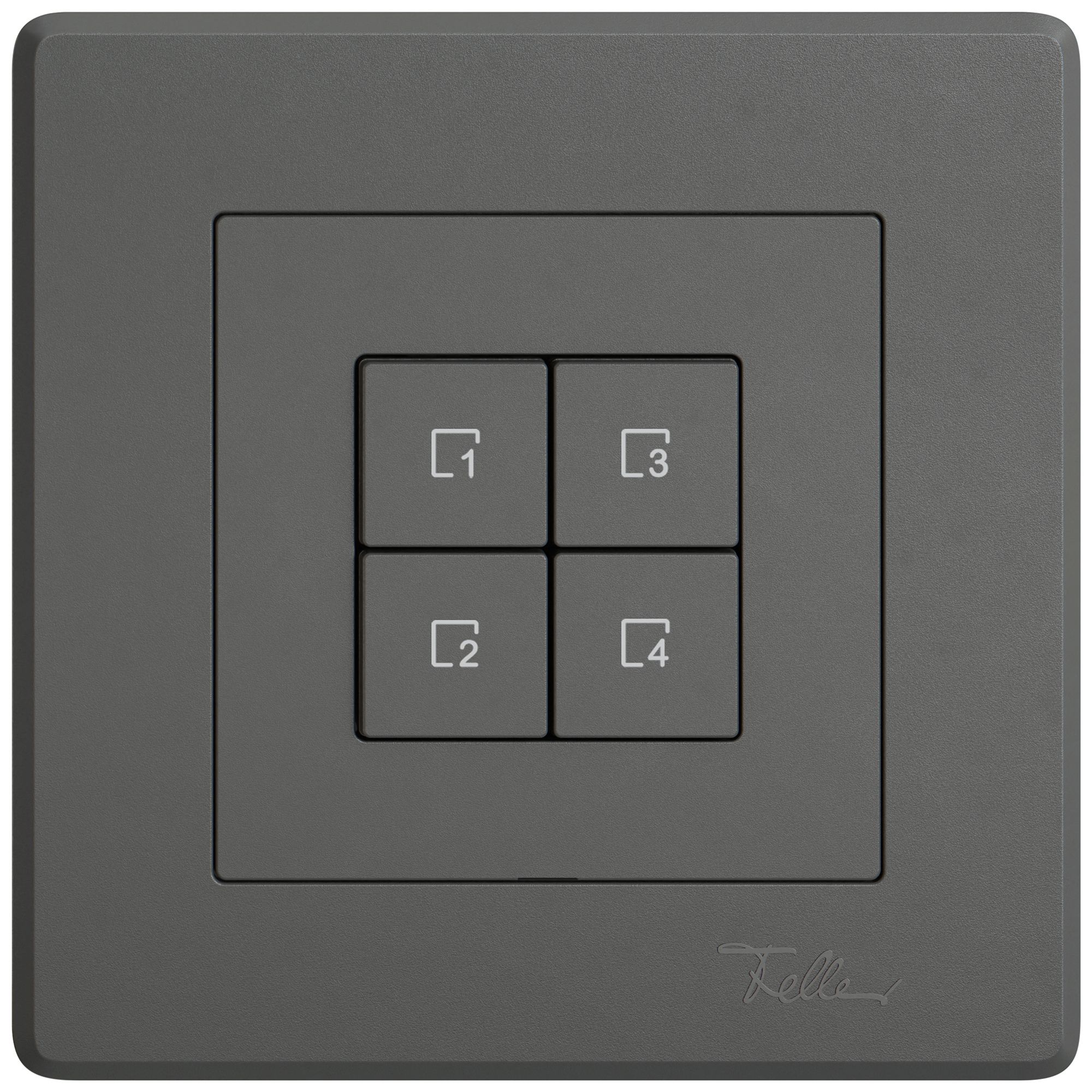 Poussoir scènes ENC EDIZIO.liv Wiser SNAPFIX® 4 scènes 4 touches grf