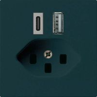 USB-Ladesteckdose kallysto 18W PD 1×Typ A 1×Typ C T23 schwarz