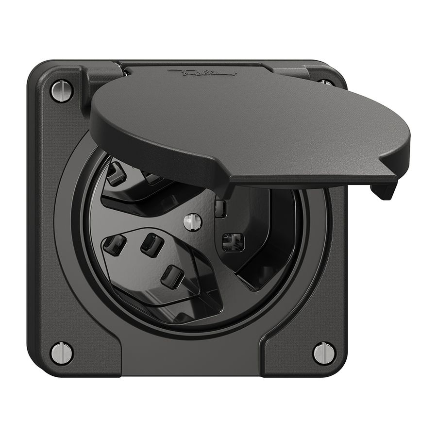 Presa NEVO N.CO, 3×T23, IP21, nero