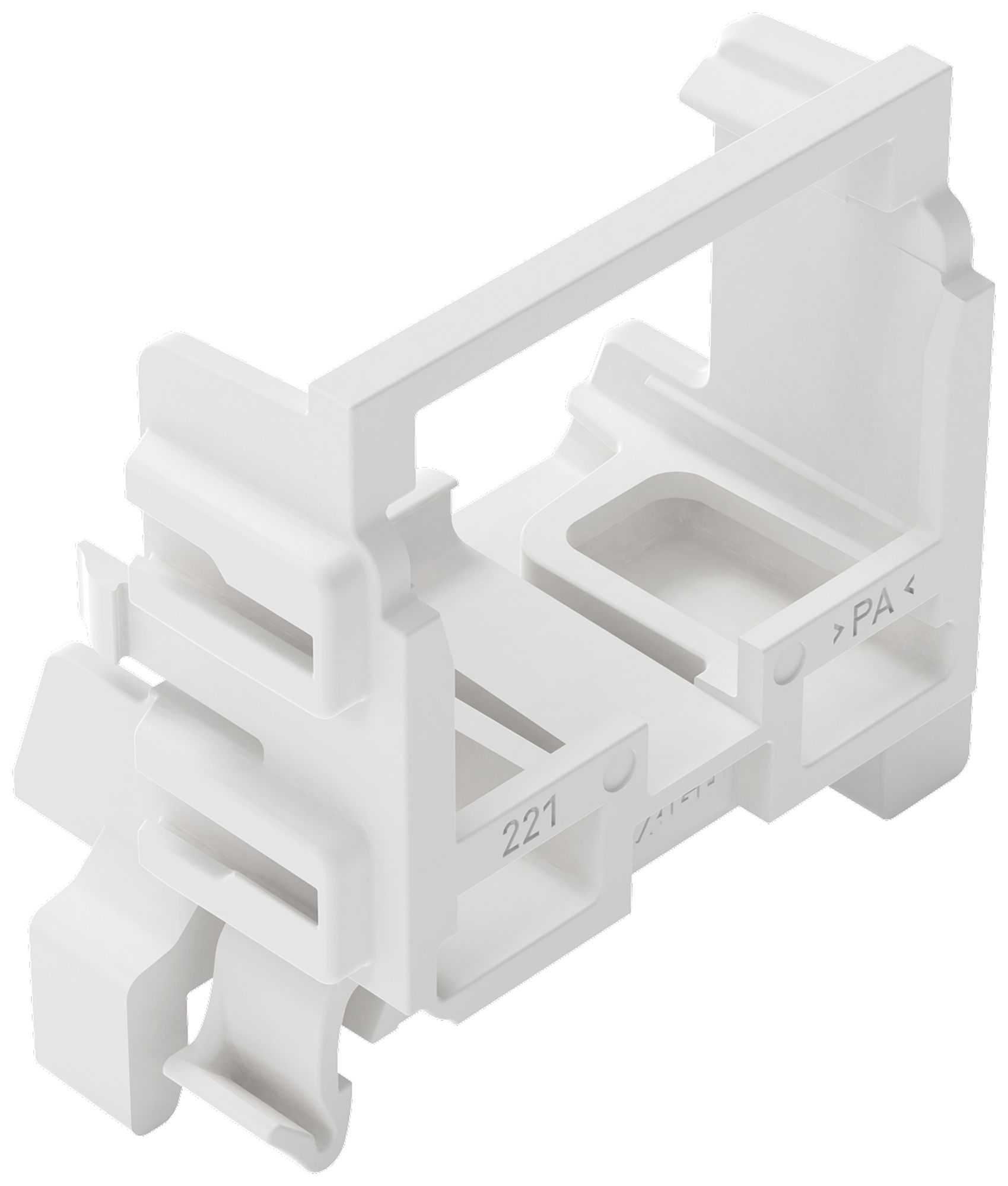 Befestigungsadapter WAGO o.Zugentlastung für 10×4mm² TH35 ws