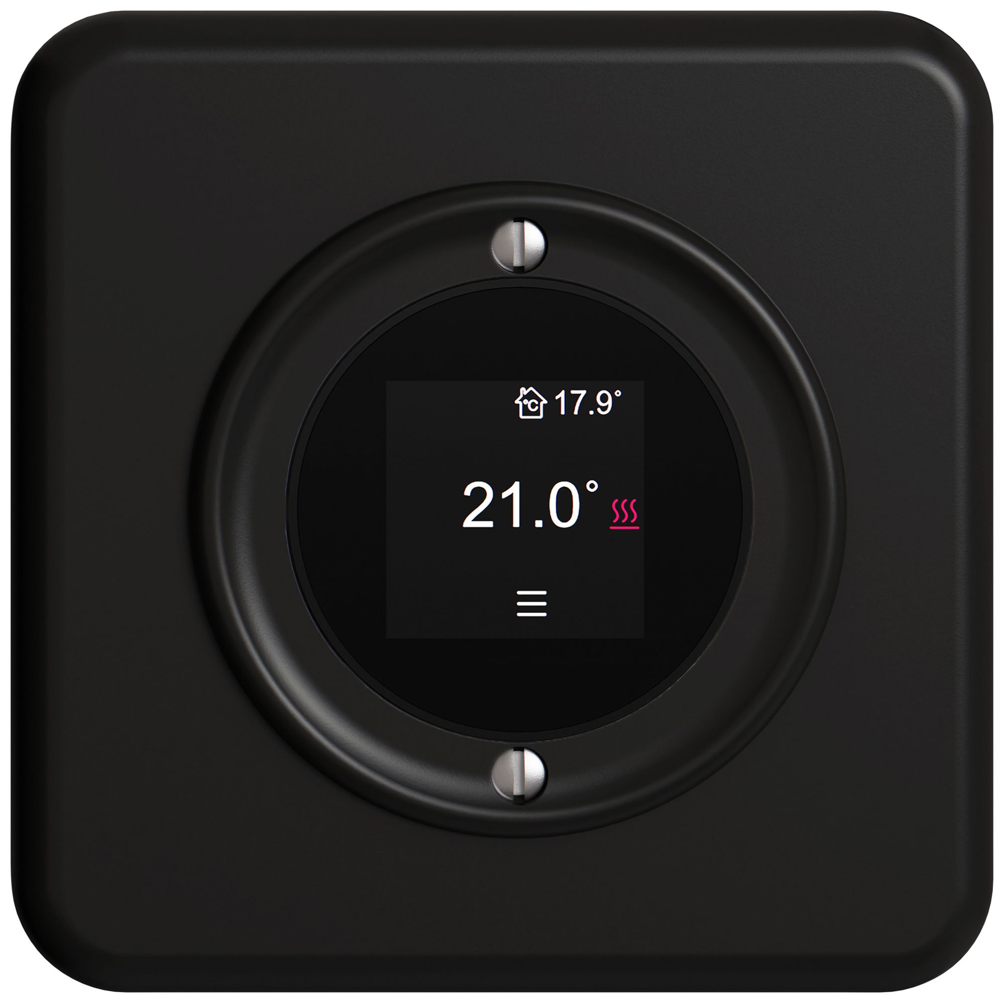 Termostato ambiente INC STANDARDdue SNAPFIX® 230VAC 4…30°C 90×90mm nero