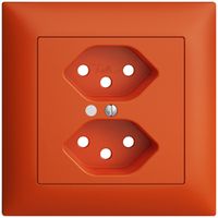 Kit frontal ENC EDIZIOdue orange 88×88mm 2×T13, lentille,