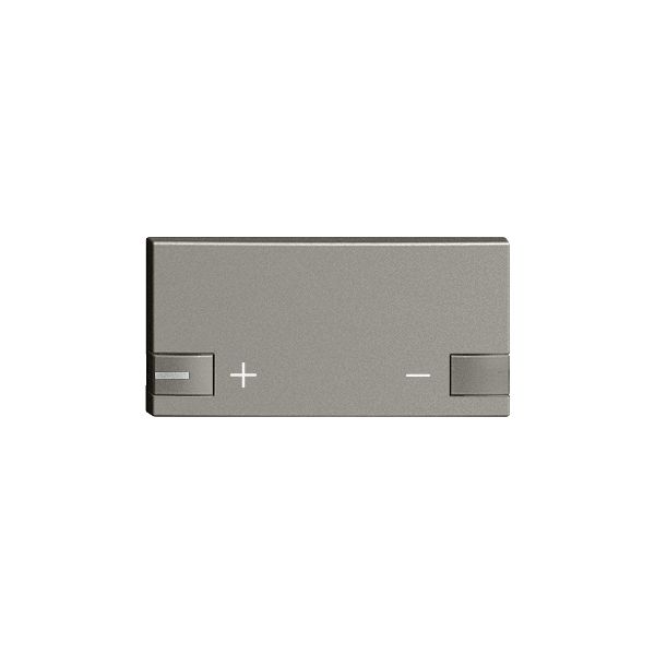 Pulsante 1/2, +/-, 1 LED ZEP grigio scuro