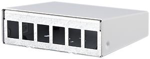Boîtier AP Dätwyler Keystone 6 ports, en métal blanc