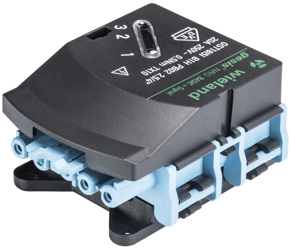 Flachkabeladapter Wieland gesis NRG GST18i5i B1H F7V PB02, pastellblau