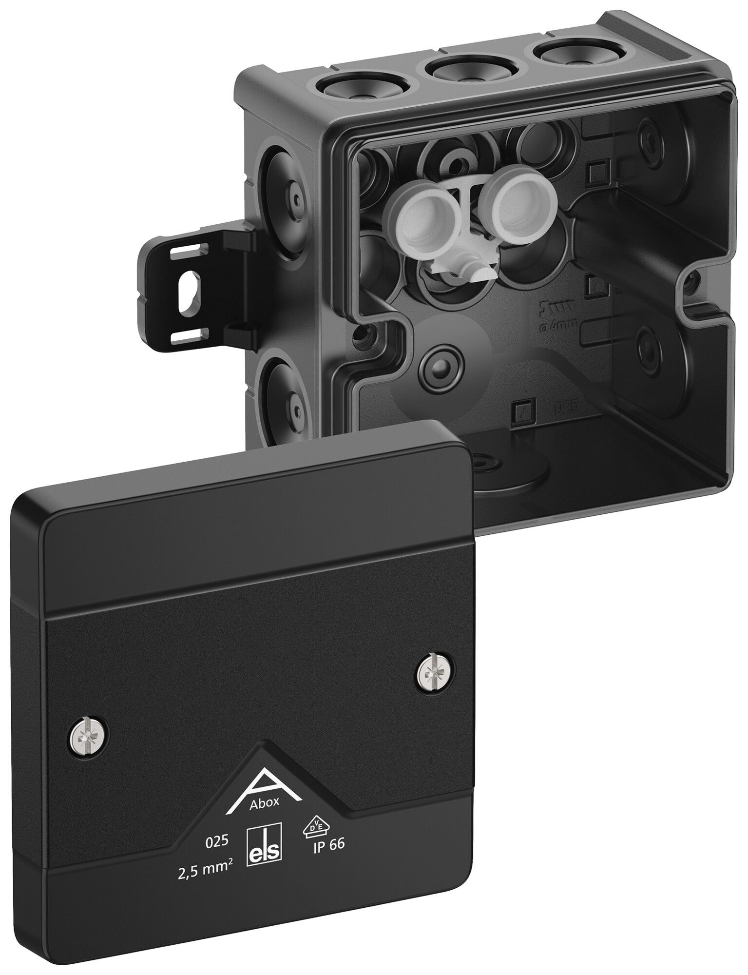 Boîte de dérivation AP Spelsberg Abox 025 AB-L/sw 87×87×52mm IP66 no