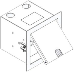 Wandanschlussdose weiss 120×120mm Woertz
