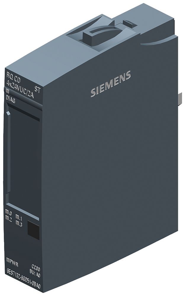 Modulo di relè PLC Siemens SIMATIC ET200SP RQ 4×24VDC/2A ST A0 CC00