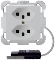 EB-Steckdose 2×T23 kallysto hellgrau mit RK-Adapter 5P L2&EB-Dose G2704