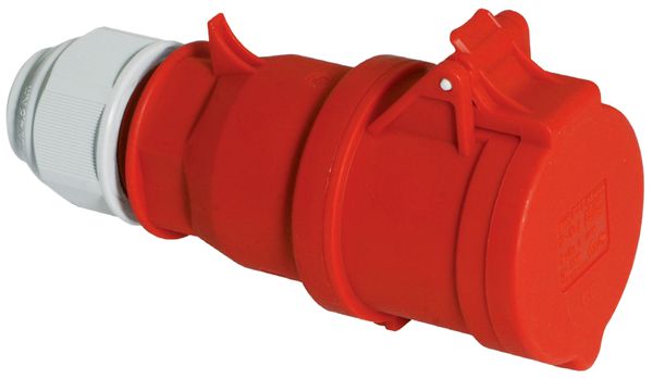 Prise mob.CEE Bals 5P 16A 400V 6h rouge IP44 nick.Quick C.