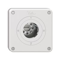 Interruttore rotativo NUPU NEVO, 2/1 L, senza cilindro, KS, 0-1-0-2, bianco