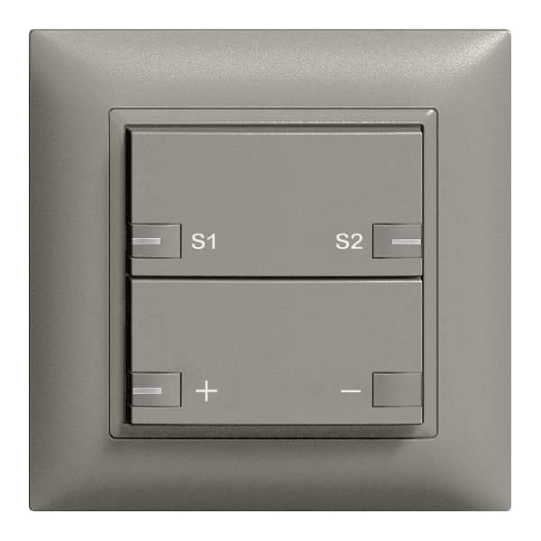UP-Taster ZEP Universaldimmer Szene 1K/2T mit LED EDIZIOdue dunkelgrau