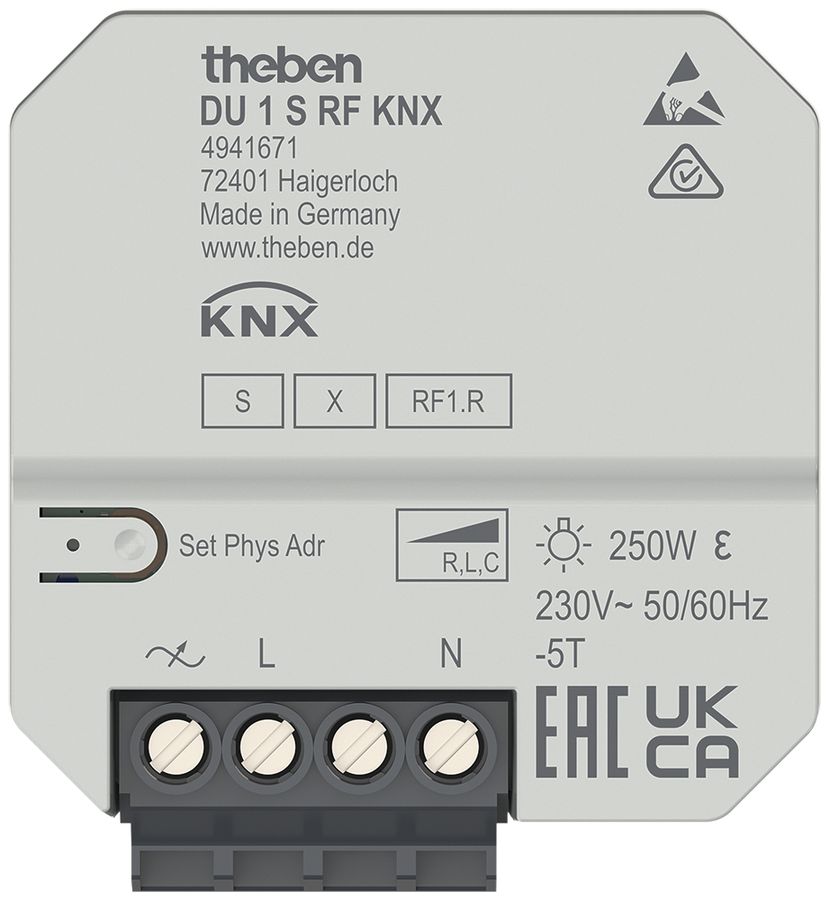 EB-Dimmaktor KNX Theben DU 1 S RF 1-Kanal