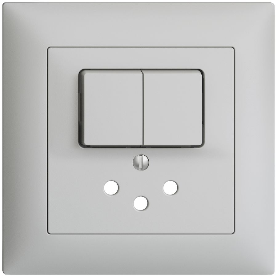 Kit frontal ENC EDIZIOdue gris clair 88×88mm T12 avec shutter