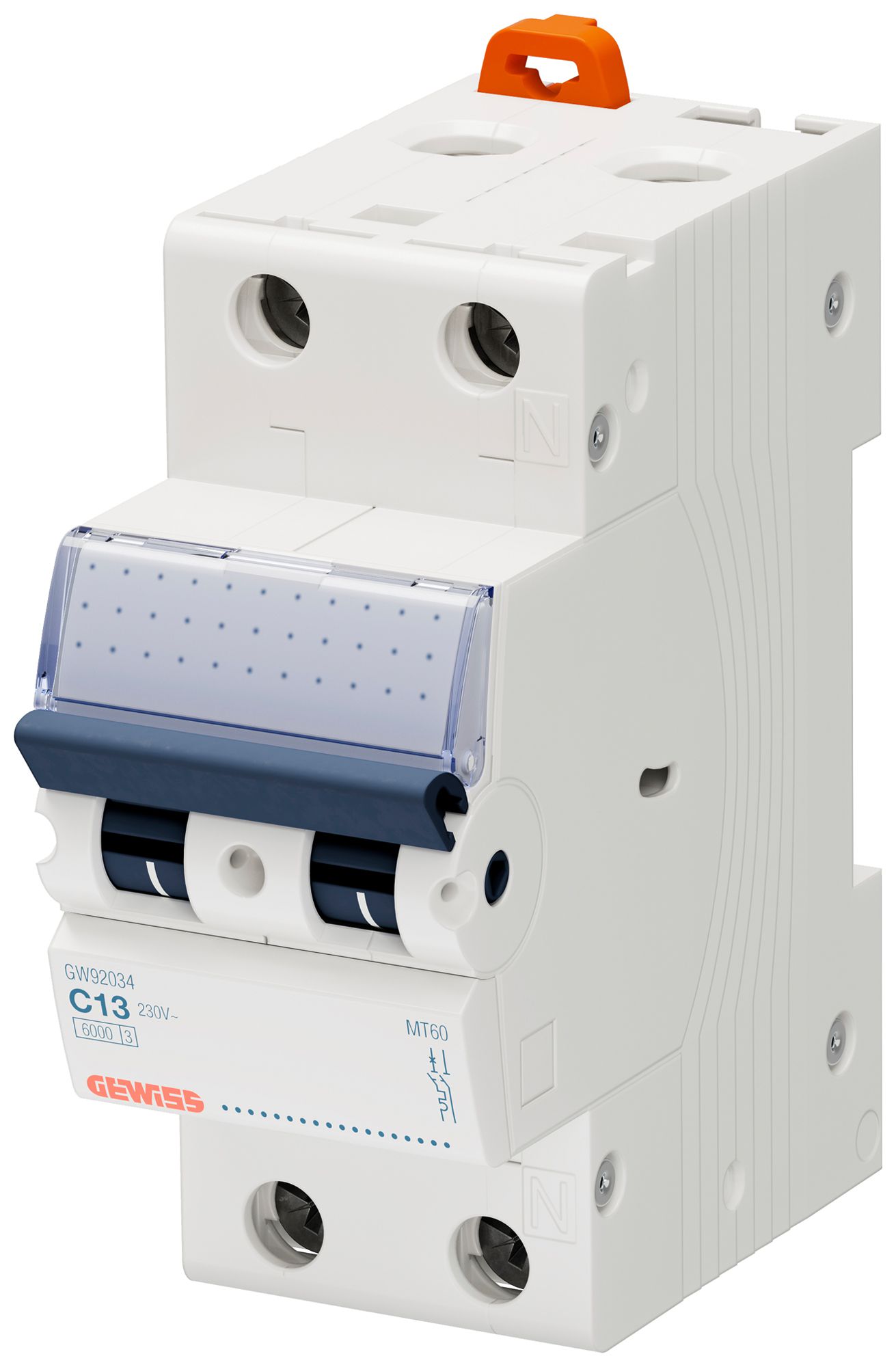 Disgiuntore Gewiss 90 MCB 2P 230V C 13A 6kA 2UM