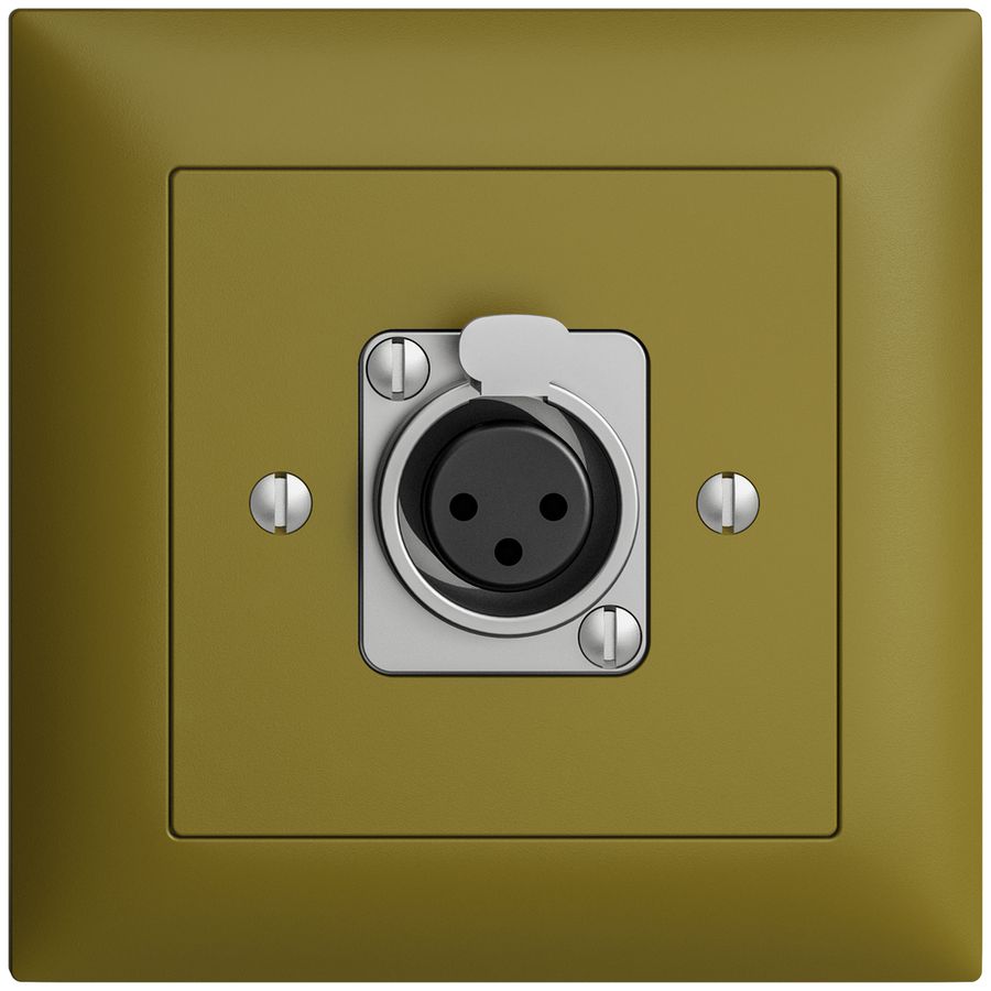 Kit de montage ENC EDIZIOdue XLR 3L P olive