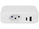 Ladestation Steffen IQ 1×T13 1×USB-A 1×USB-C weiss