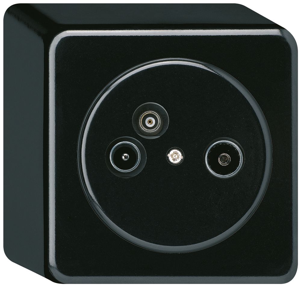 AP-Antennendose TV-R-Daten basico 2GHz 19db schwarz