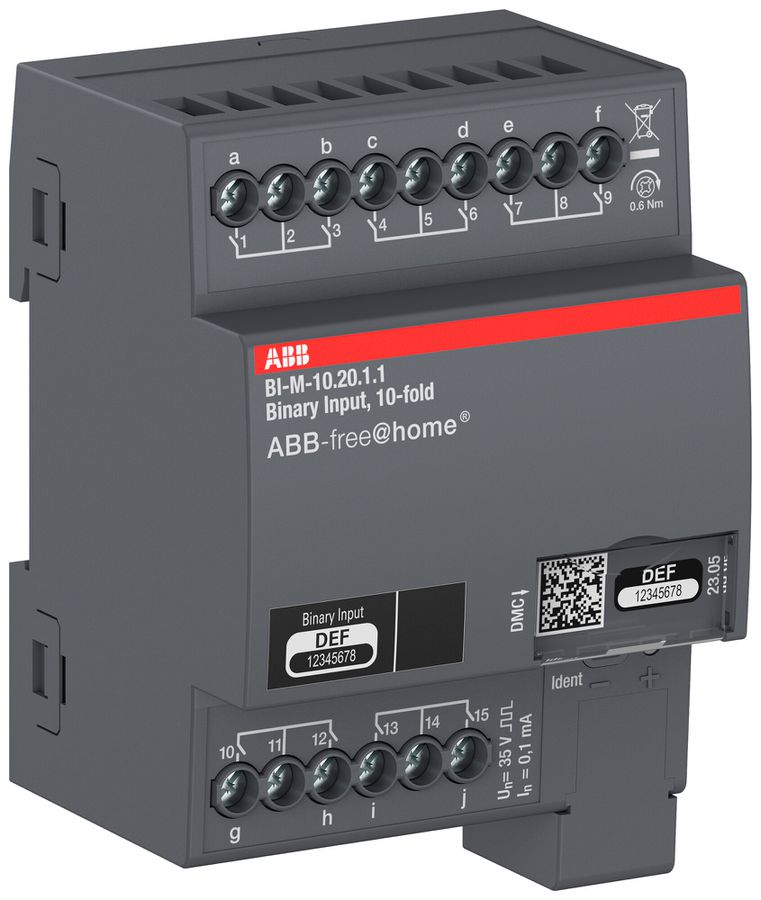 Entrée binaire AMD ABB free@home 10×entr IN:35V pulsé 4UM