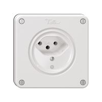 Steckdose NEVO, 1×T13, m.LED, weiss